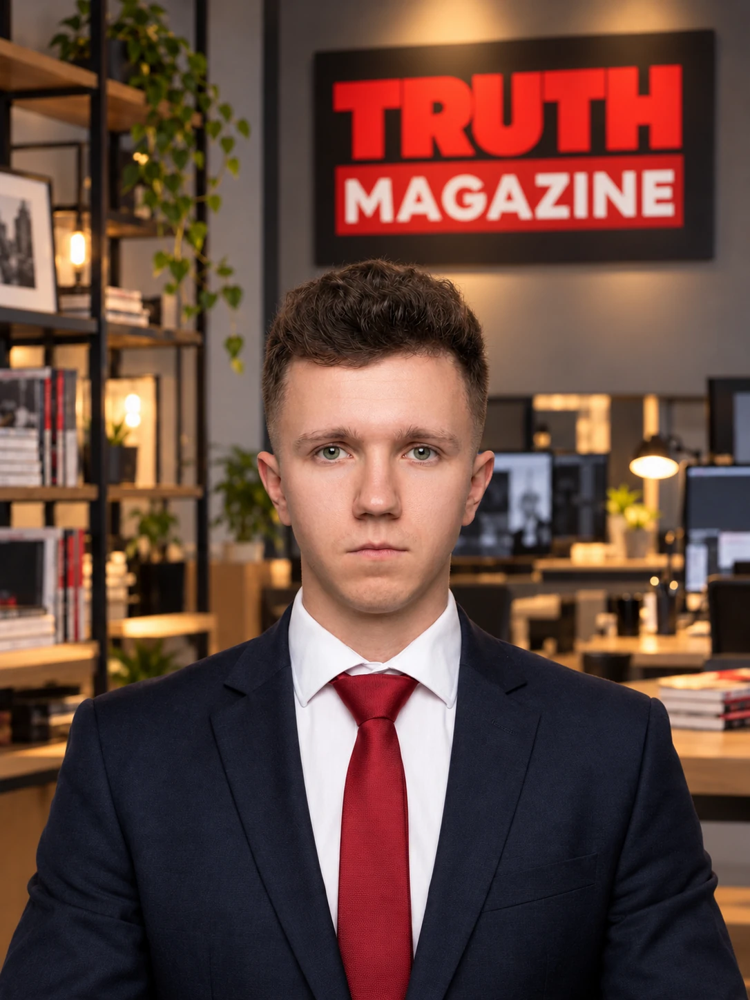 Portrait of Michał Justyniarski, journalist at TRUTH Magazine