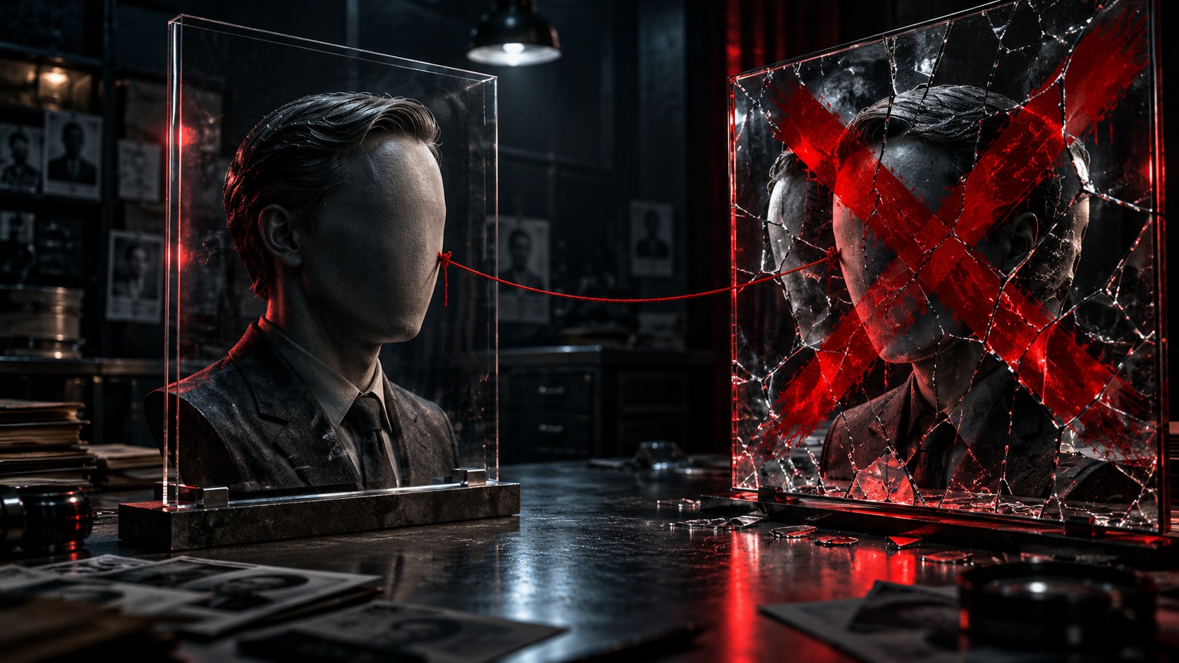 Ilustracja redakcyjna: Dywidenda kłamcy – Strategiczne wykorzystanie niepewności w erze deepfake'ów