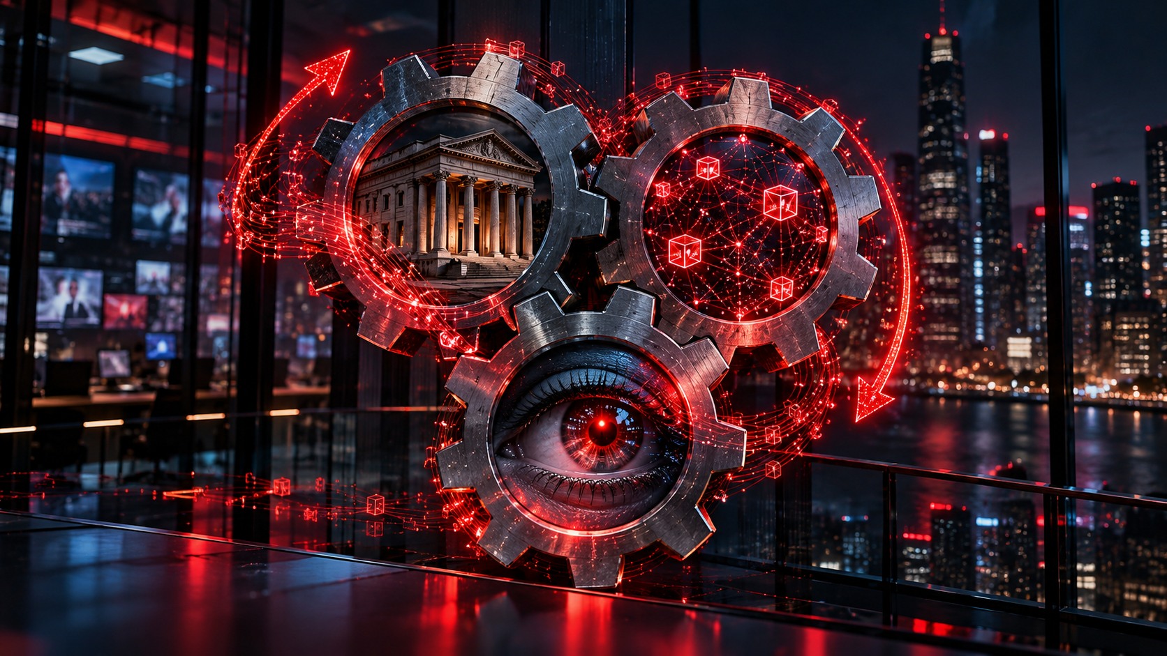 Ilustracja redakcyjna: Dezinformacja jako system złożony i asamblaż społeczno-techniczny