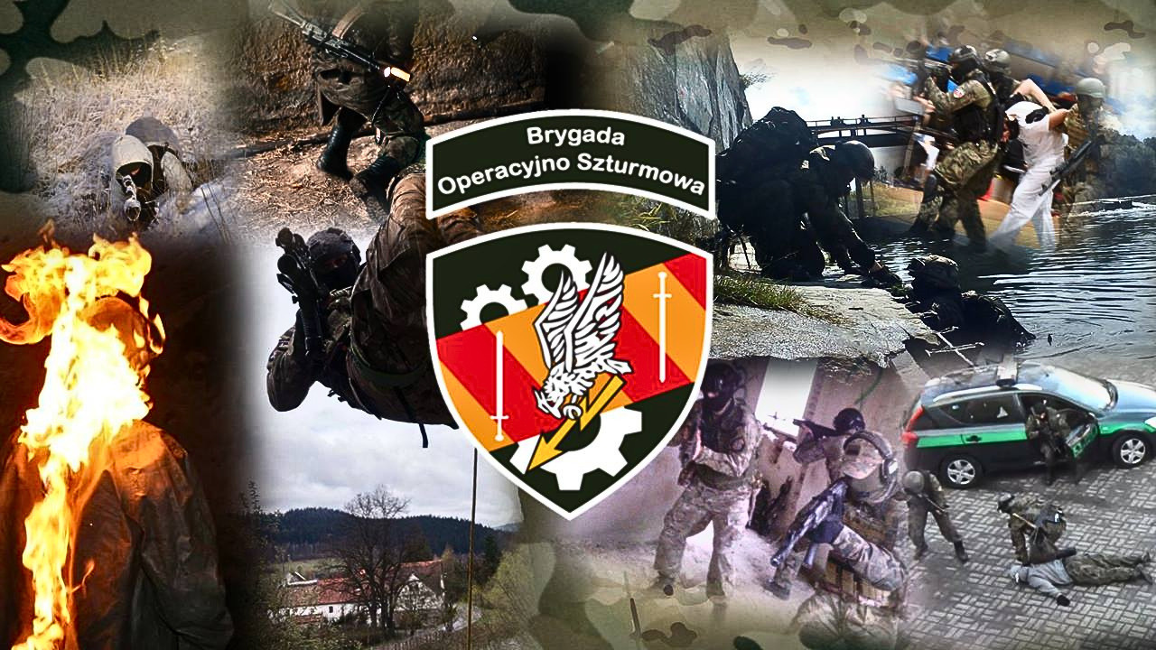 BOSPoland training collage with the organisation’s emblem