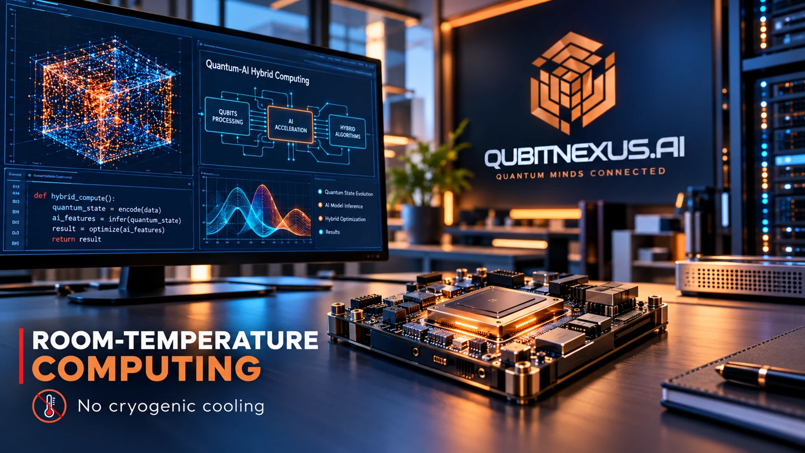 Room-temperature computing concept without cryogenic infrastructure